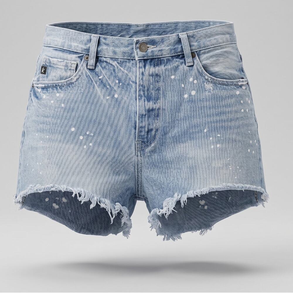 KanCan Light Blue Distressed Denim Jean Shorts